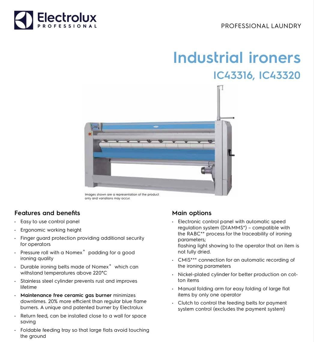 ELECTROLUX FLATWORK IRONER